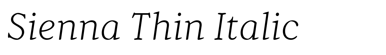 Sienna Thin Italic